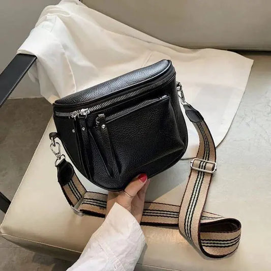 Vintage Leather Crossbody Shoulder Bag