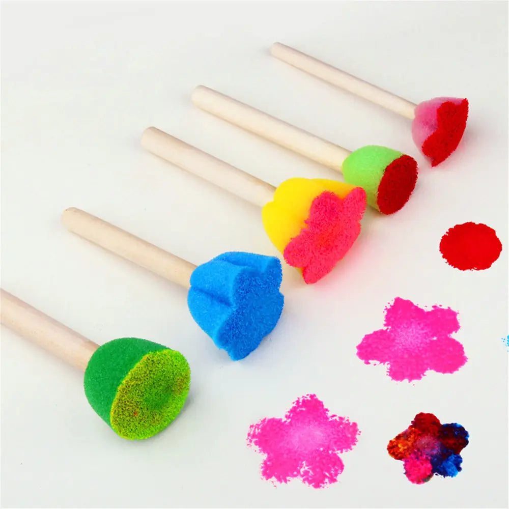 Kids' Sponge Stamp Brush Set